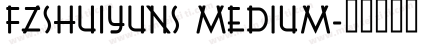 FZShuiYunS Medium字体转换